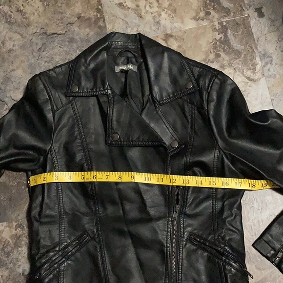 Roz & Ali - Ladies Faux Leather Bomber Jacket - Picture 9 of 10